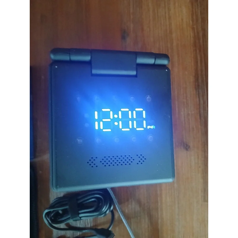 Ampere‎ HyperCube Wireless Charging Station and Sleep Aid, Black Alarm Clock ZC3